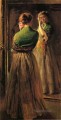La chica del chal verde, pintor tonalista Joseph DeCamp